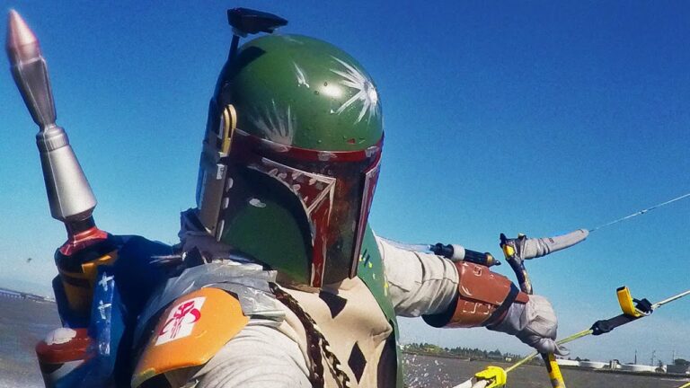 Boba Fett Kite Surfing (Star Wars Day Tribute)